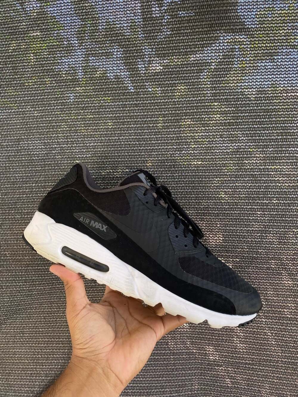Nike Air Max 90 Ultra Essential Black Dark Grey White Shoes